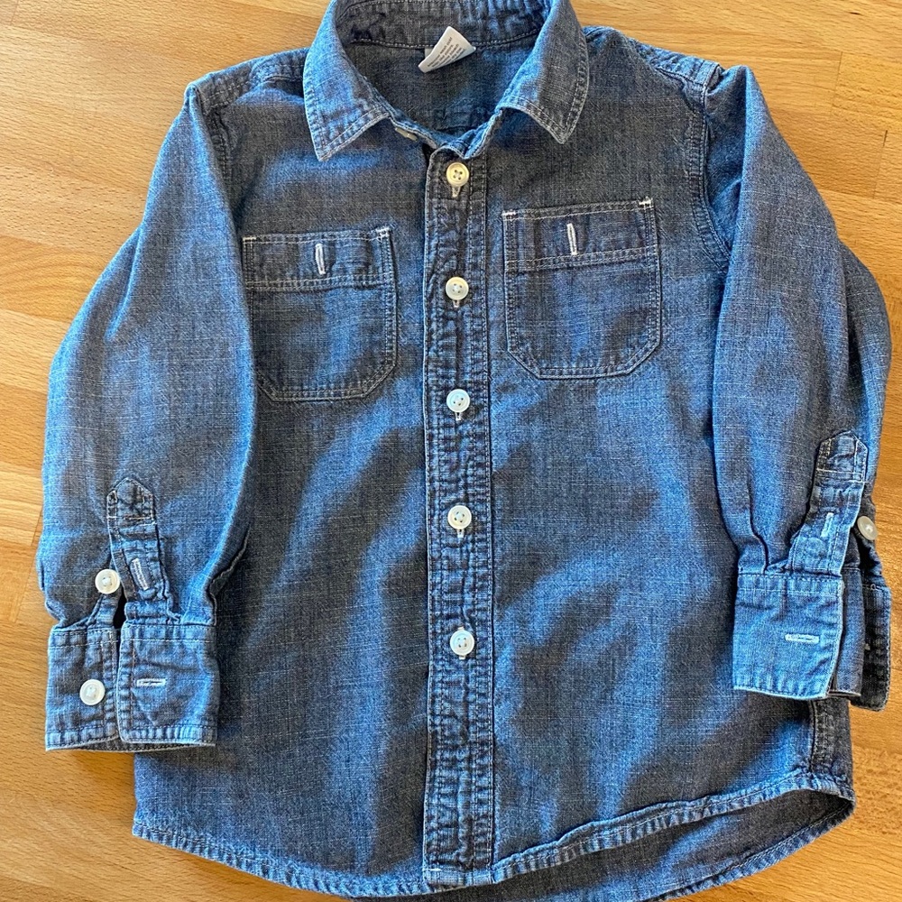 Crewcuts chambray button down